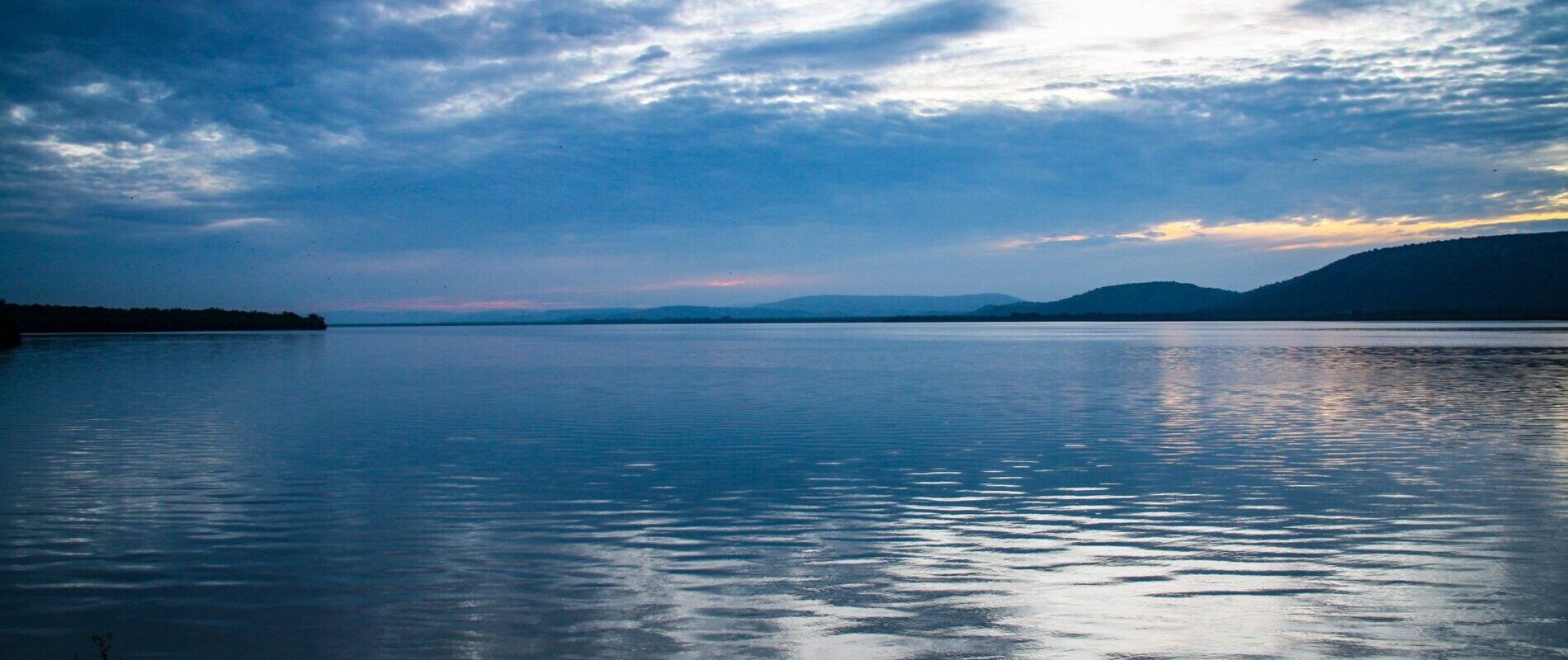 Uitzicht op het Lake Mburo National Park