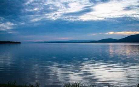 Uitzicht op het Lake Mburo National Park