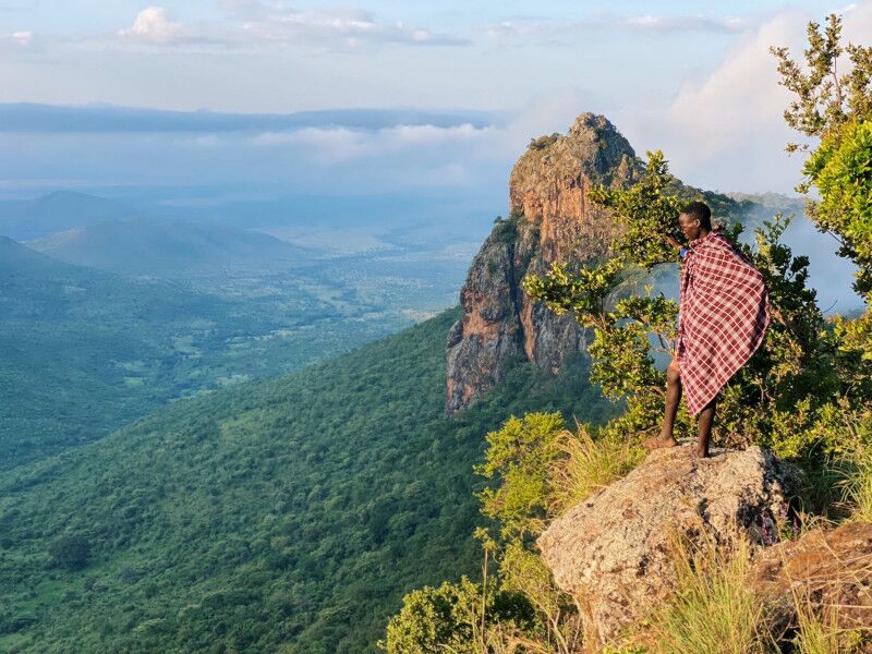 Bergwandeling op Mount Moroto
