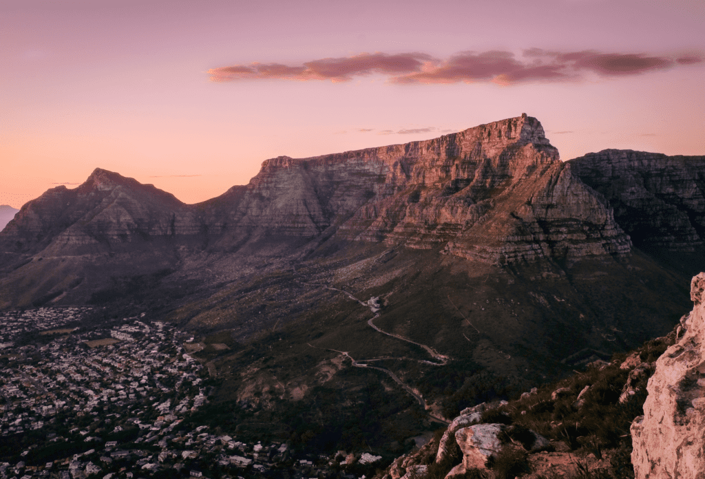 Uitzicht vanaf de Tafelberg in Kaapstad