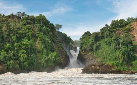 Zonsondergang tijdens een bootsafari bij Murchison Falls